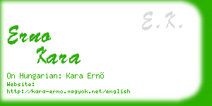 erno kara business card